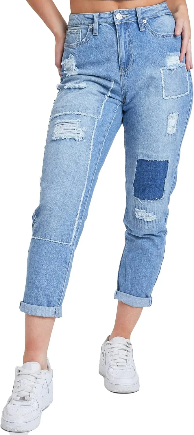 YMI Womens Junior Dream джинсы прямого кроя с высокой посадкой и патчворком
YMI Womens Junior Dream джинсы прямого кроя с высокой посадкой и патчворком