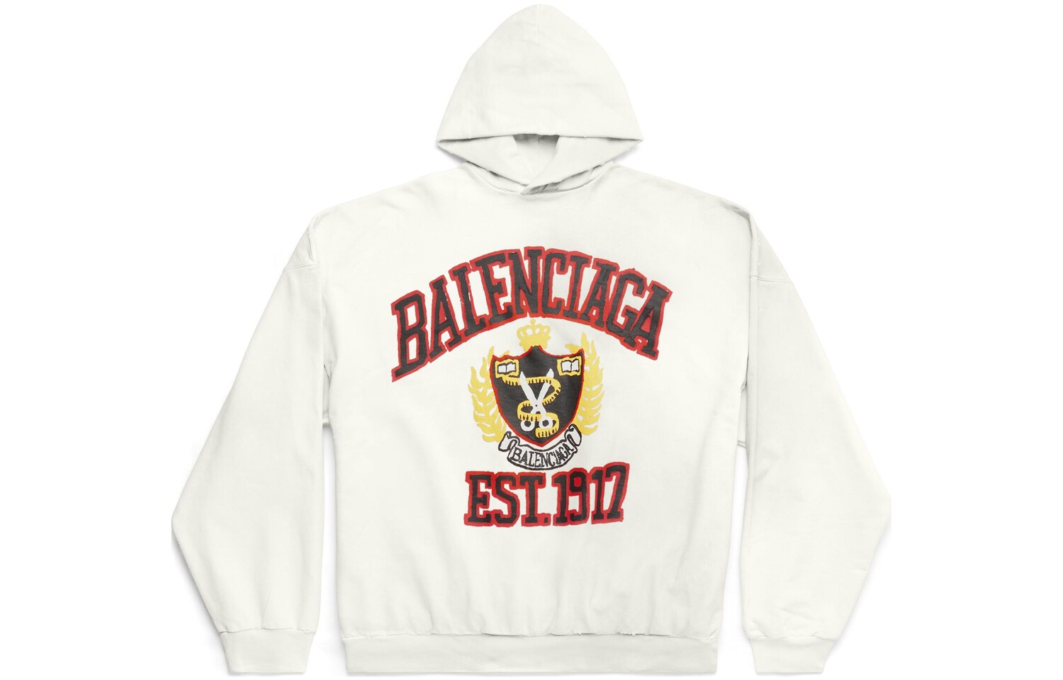 Толстовка унисекс белая Balenciaga, белый 
Толстовка унисекс белая Balenciaga, белый