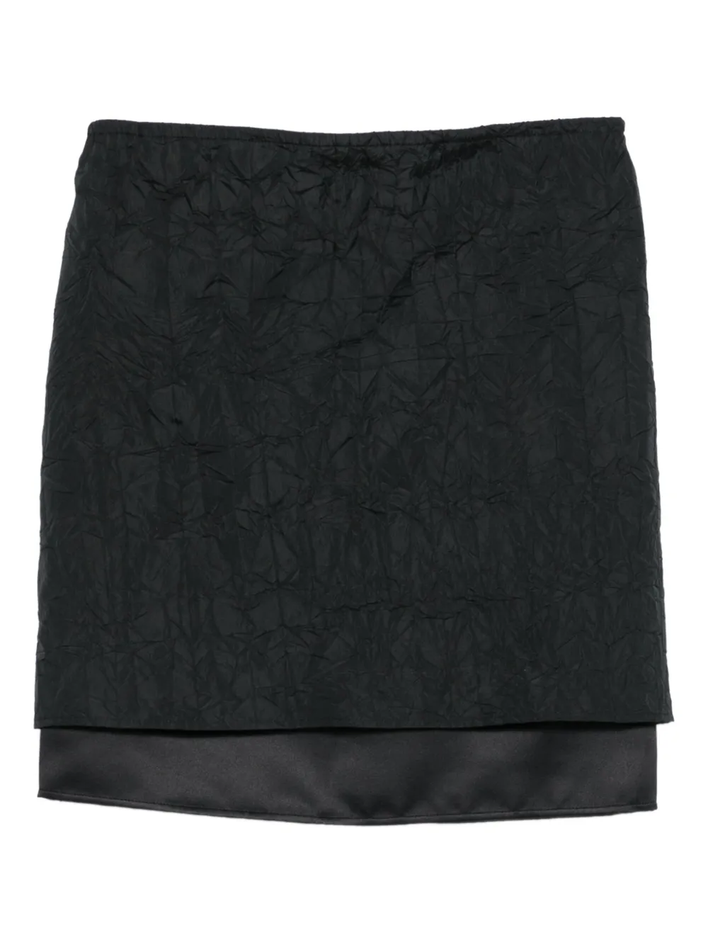 Юбка мини с фактурными вставками Peter Do, черный 
Юбка мини с фактурными вставками Peter Do, черный