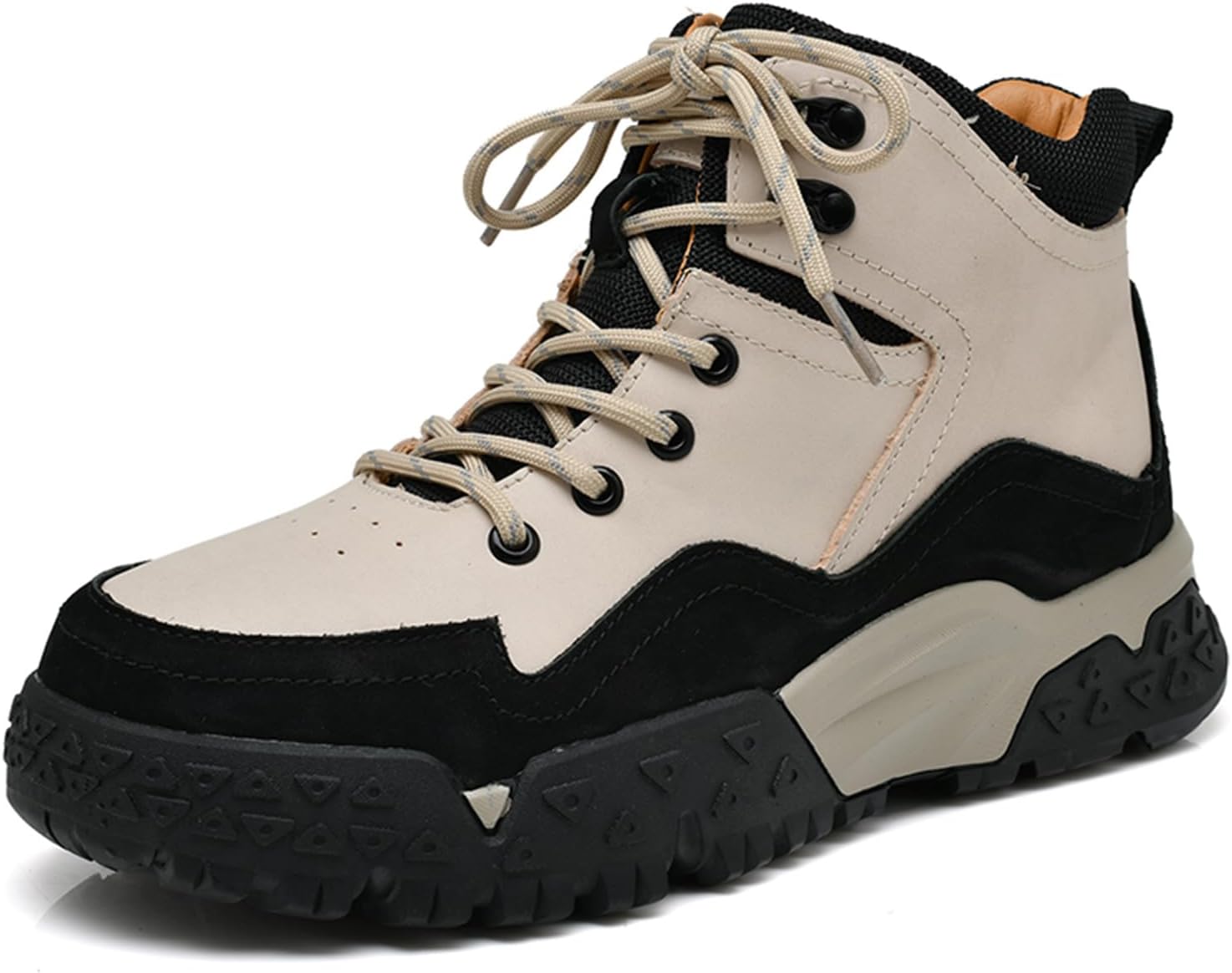 Мужские ботинки EGGDK из натуральной кожи, противоударные, противоскользящие, для походов, с комфортным круглым носком, шнуровкой, платформой, повседневные ботинки до щиколотки, утепленные мехом, зимние модные ботинки, бежевый
Мужские ботинки EGGDK из натуральной кожи, противоударные, противоскользящие, для походов, с комфортным круглым носком, шнуровкой, платформой, повседневные ботинки до щиколотки, утепленные мехом, зимние модные ботинки, бежевый