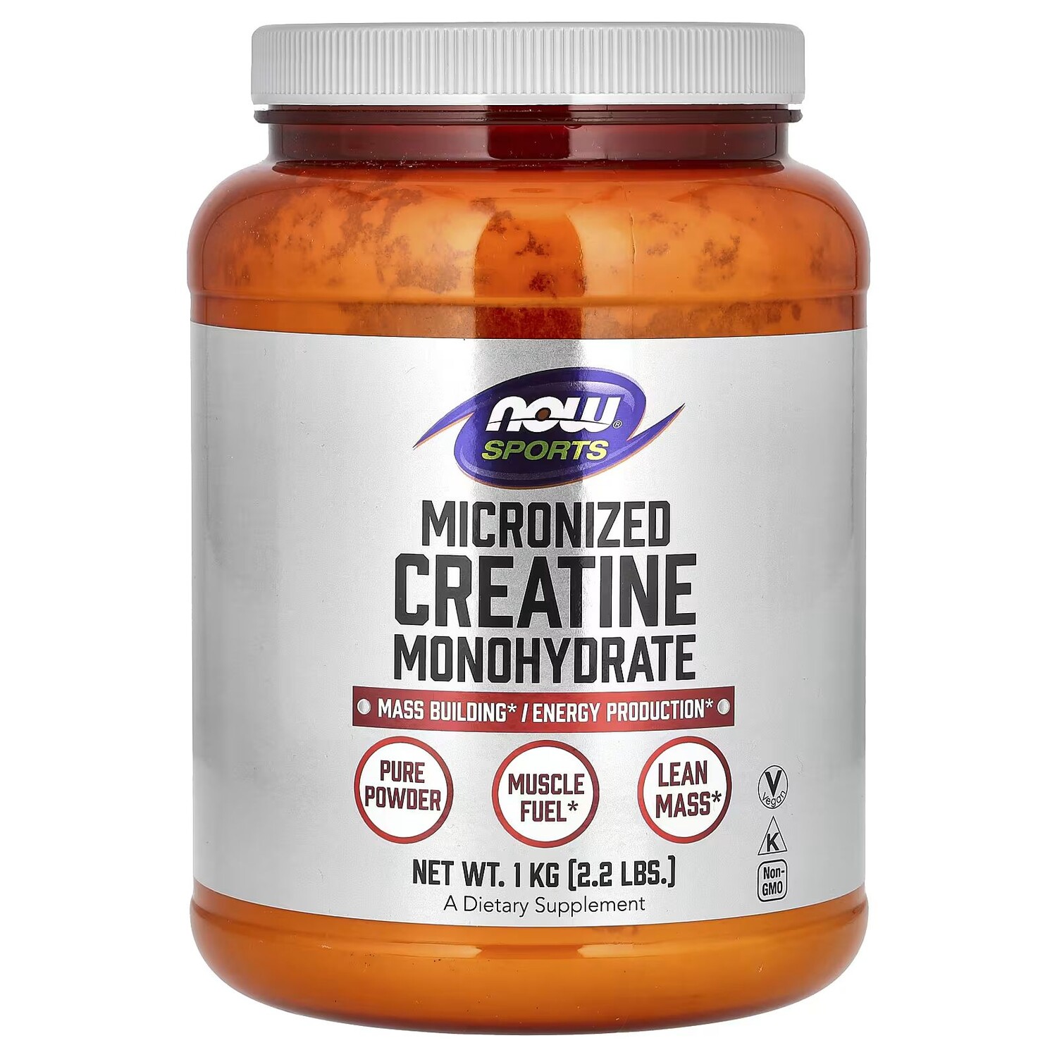 Sports, Микронизированный моногидрат креатина, 2,2 фунта (1 кг) Now Foods
Sports, Микронизированный моногидрат креатина, 2,2 фунта (1 кг) Now Foods