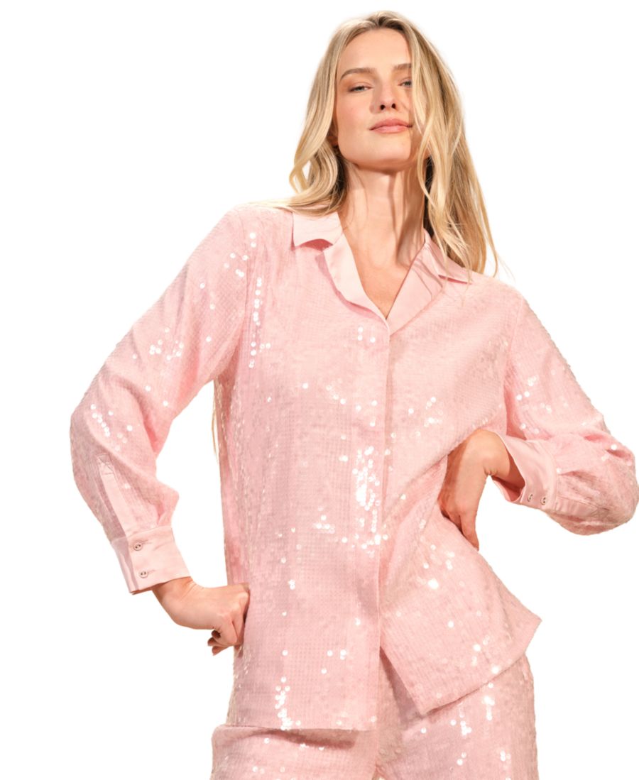 Женская блузка с длинными рукавами и пайетками на пуговицах Isaac Mizrahi, Orchid Pink
Женская блузка с длинными рукавами и пайетками на пуговицах Isaac Mizrahi, Orchid Pink