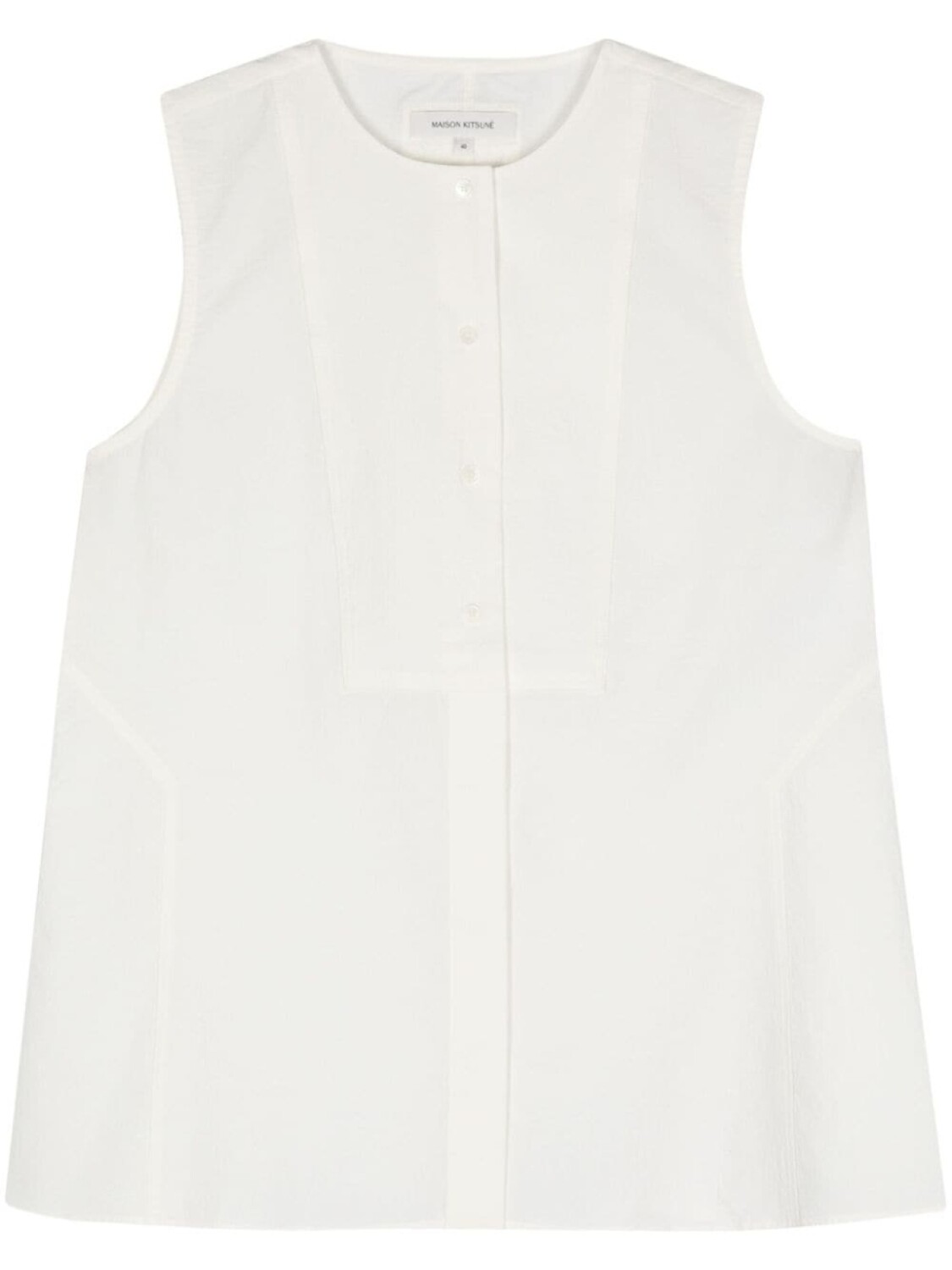 Maison Kitsuné рубашка без рукавов с жатым эффектом, белый
Maison Kitsuné рубашка без рукавов с жатым эффектом, белый