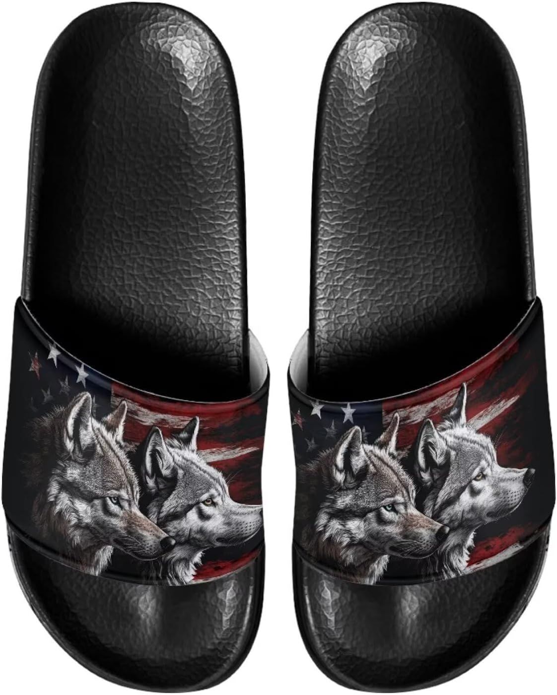 Мужские повседневные сандалии-тапочки Jrysaedy для улицы и дома, American Flag Wolf
Мужские повседневные сандалии-тапочки Jrysaedy для улицы и дома, American Flag Wolf