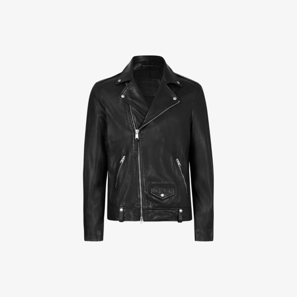 Приталенная кожаная байкерская куртка Milo Allsaints, черный
Приталенная кожаная байкерская куртка Milo Allsaints, черный