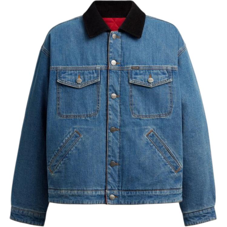 COACH Пуховик мужской в стиле вестерн с потертым лацканом
COACH Пуховик мужской в стиле вестерн с потертым лацканом