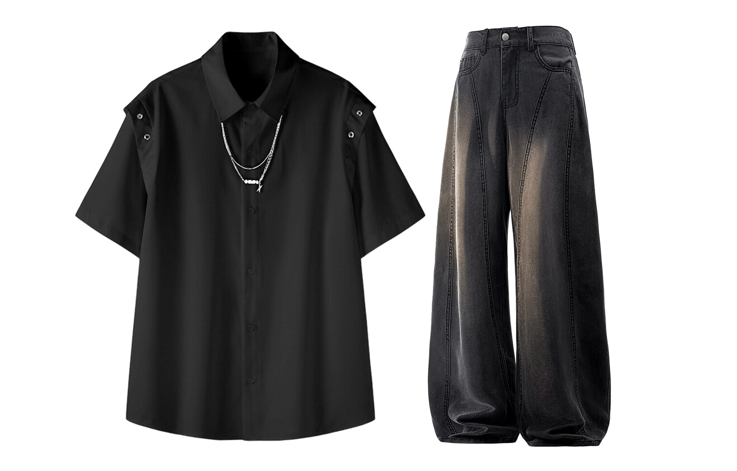 Повседневная спортивная одежда Unisex с лацканом Lapel Moderate X1617, черный shirt+черный ice silk jeans
Повседневная спортивная одежда Unisex с лацканом Lapel Moderate X1617, черный shirt+черный ice silk jeans