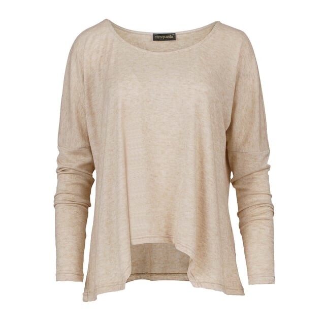 Бежевый меланжевый вязаный топ-платок Conquista, бежевый
Бежевый меланжевый вязаный топ-платок Conquista, бежевый