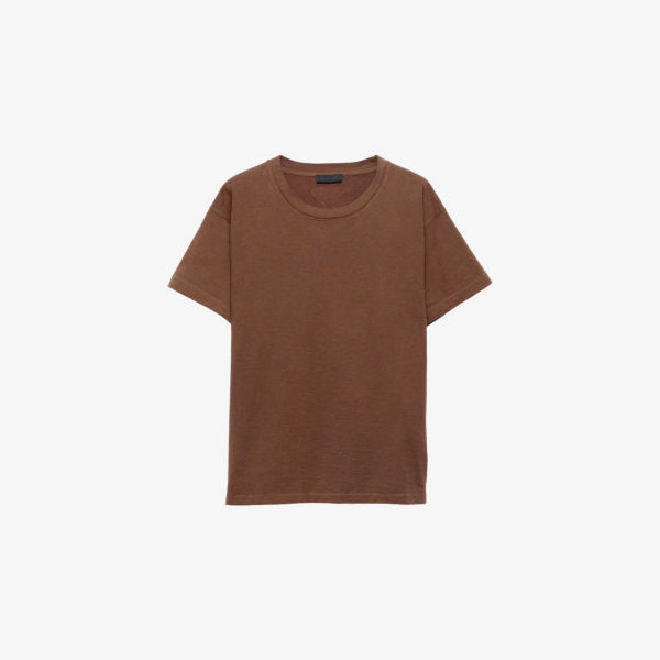 Футболка Prada с силуэтом бокси, коричневый
Футболка Prada с силуэтом бокси, коричневый