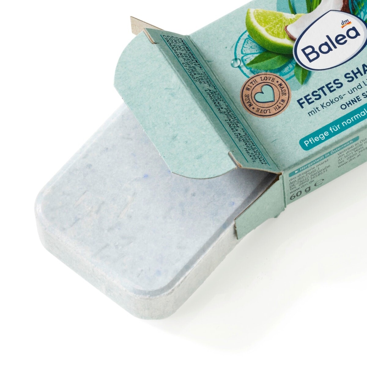 Твердый шампунь кокос-лайм 60г Balea
Твердый шампунь кокос-лайм 60г Balea