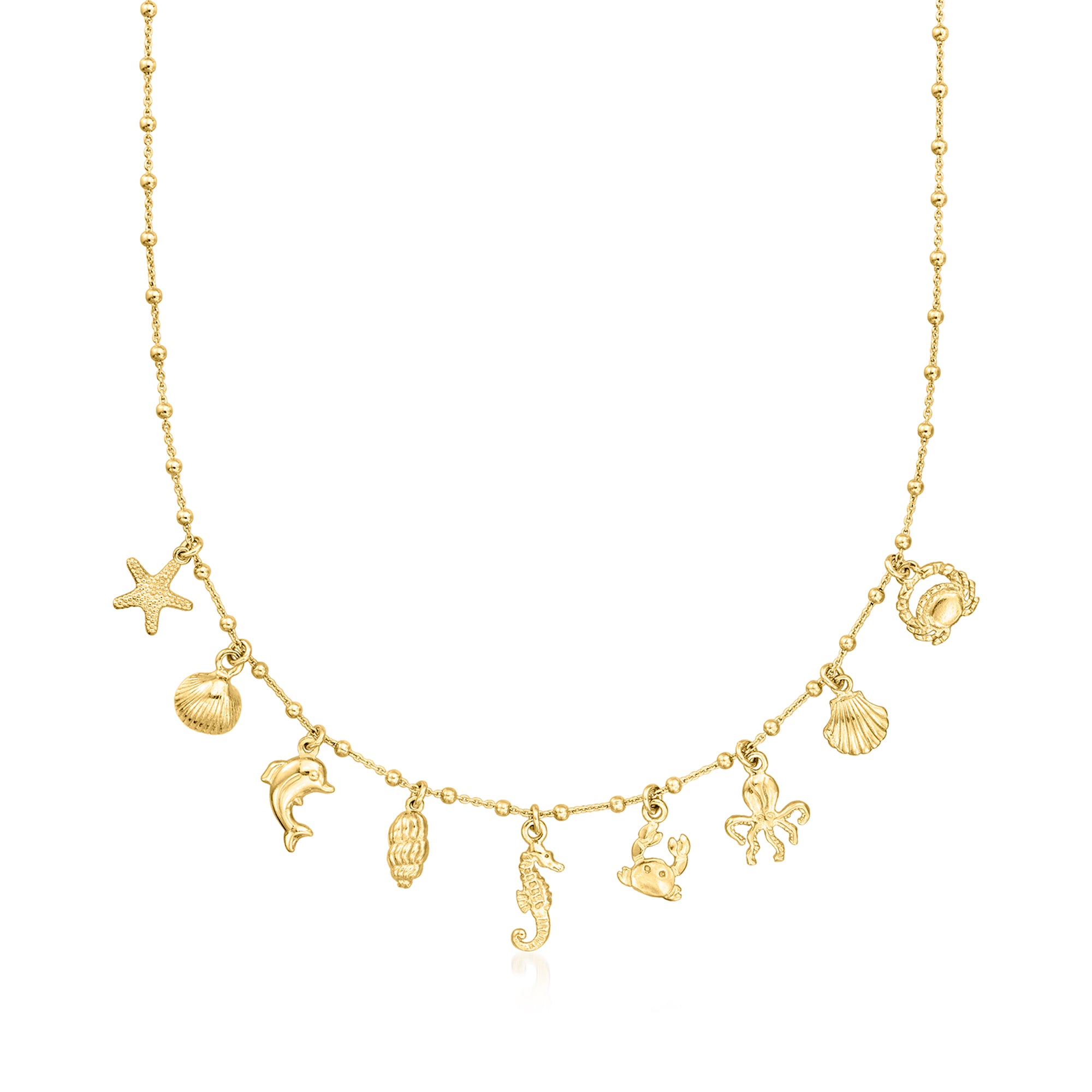 Ожерелье RS Pure от Ross-Simons из итальянского золота 18 карат с подвеской в виде морской жизни Rs Pure, 16 In
Ожерелье RS Pure от Ross-Simons из итальянского золота 18 карат с подвеской в виде морской жизни Rs Pure, 16 In