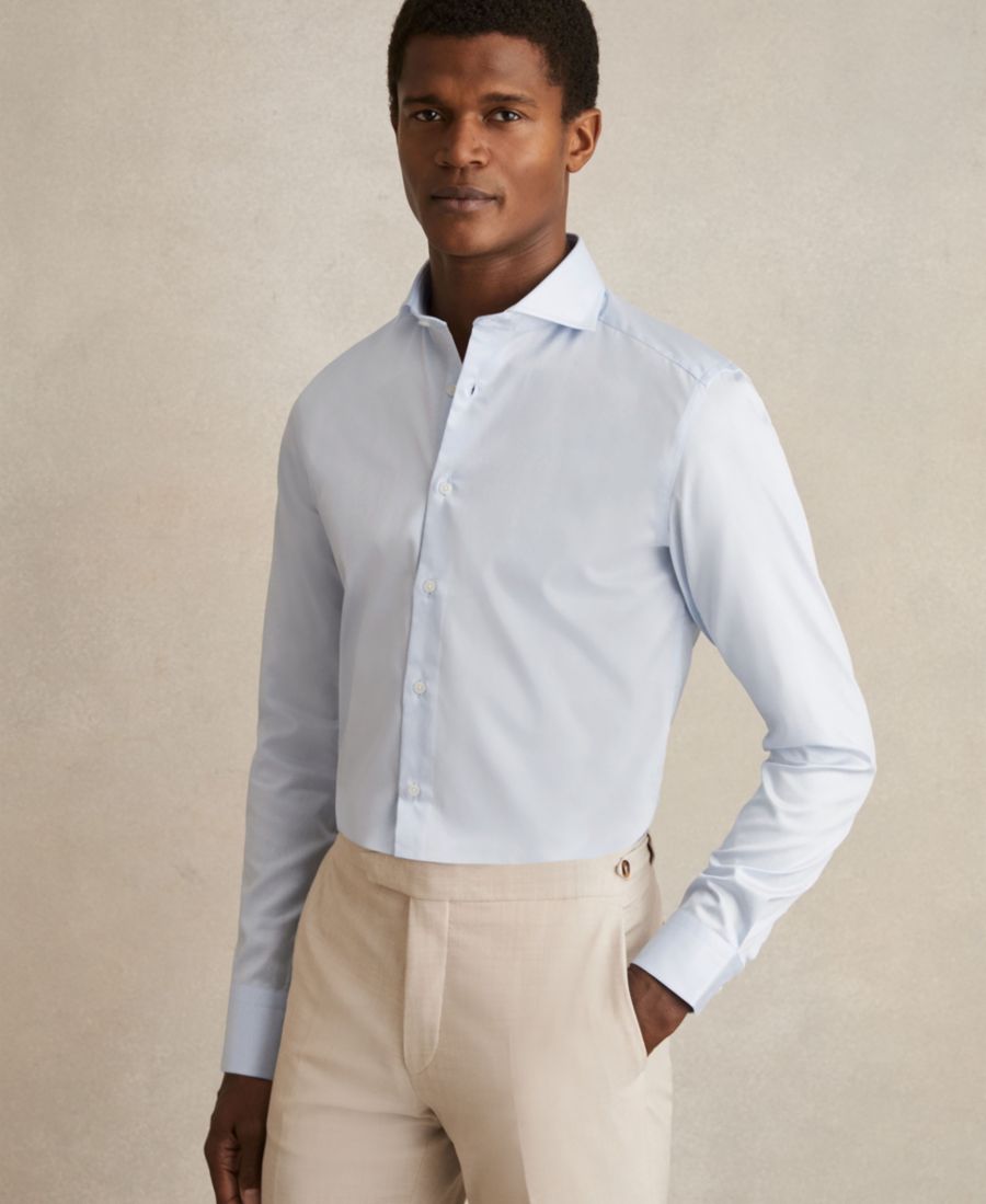 Мужская рубашка из хлопкового твила, двухслойная, приталенного кроя REISS, Soft Blue
Мужская рубашка из хлопкового твила, двухслойная, приталенного кроя REISS, Soft Blue