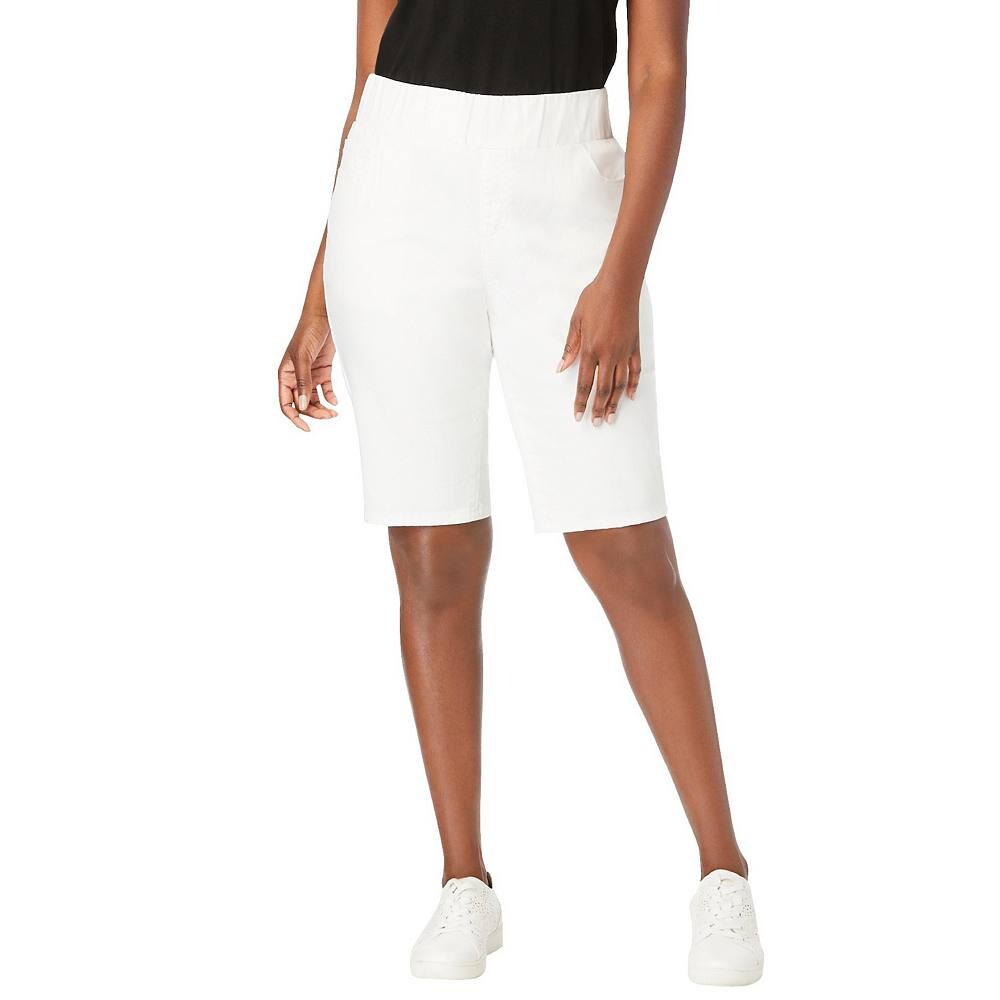 Jessica London Женские шорты-бермуды из эластичного денима больших размеров с комфортной талией, белый
Jessica London Женские шорты-бермуды из эластичного денима больших размеров с комфортной талией, белый