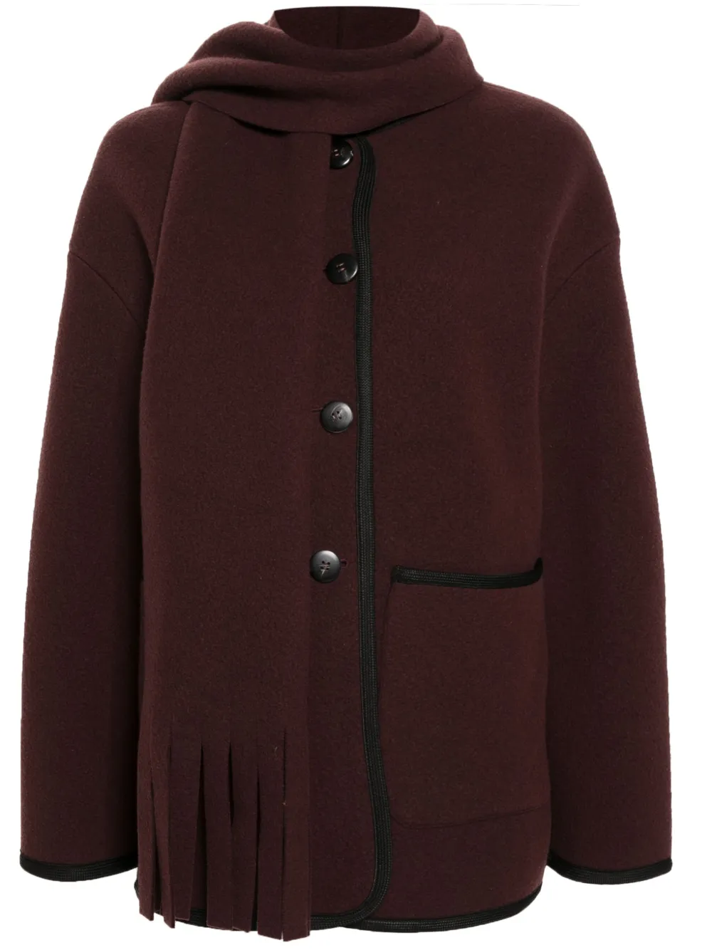 Однобортное пальто с шарфом Forte Forte, коричневый
Однобортное пальто с шарфом Forte Forte, коричневый