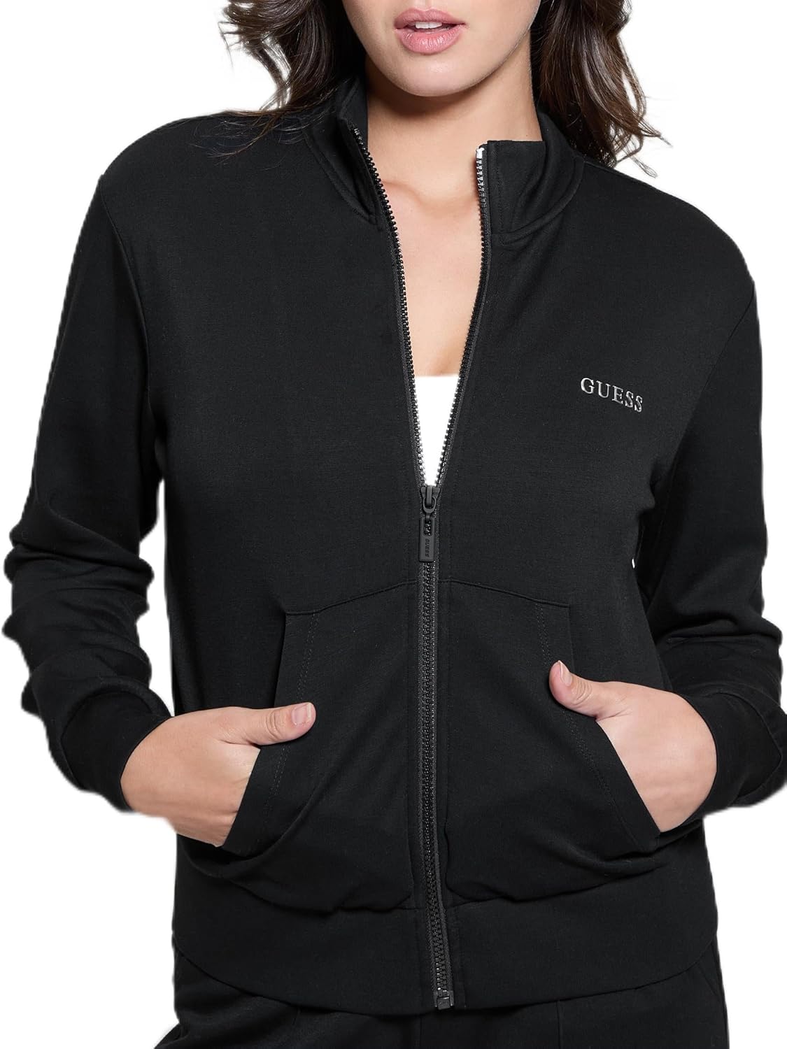 Женский флисовый худи GUESS Eco Gelsey с молнией, Jet Black
Женский флисовый худи GUESS Eco Gelsey с молнией, Jet Black