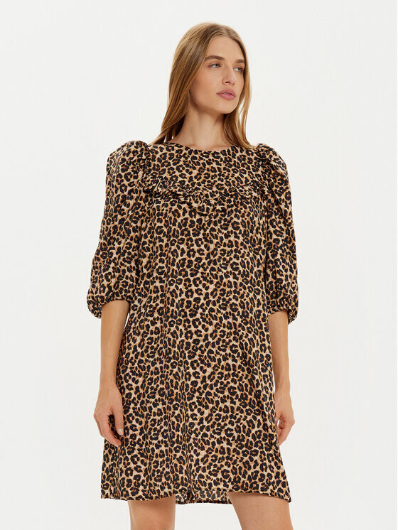 Платье на каждый день, стандартного кроя Vila, коричневый 
Платье на каждый день, стандартного кроя Vila, коричневый