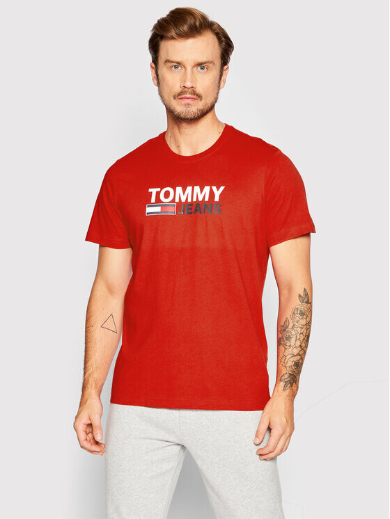 Футболка стандартного кроя Tommy Jeans, красный 
Футболка стандартного кроя Tommy Jeans, красный