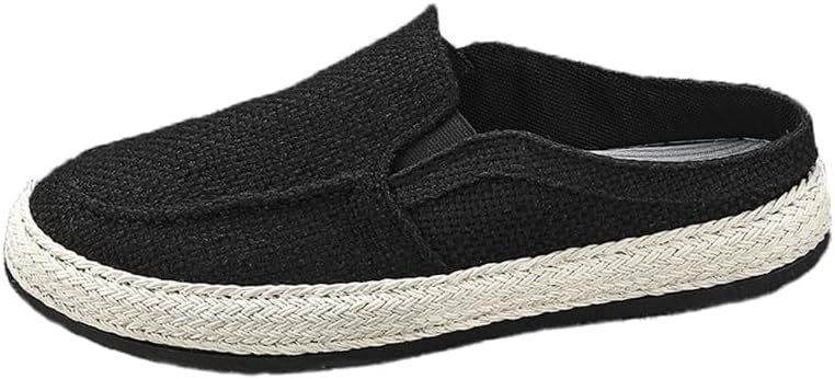 Мужские лоферы из льняного холста, удобные сабо с закрытым носком, дышащие, легко надеваются, нескользящие повседневные тапочки Boxpopla, черный
Мужские лоферы из льняного холста, удобные сабо с закрытым носком, дышащие, легко надеваются, нескользящие повседневные тапочки Boxpopla, черный