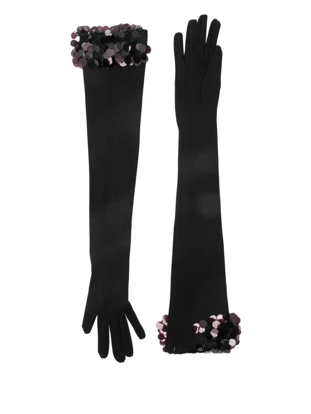 Длинные перчатки, украшенные пайетками David Koma, черный
Длинные перчатки, украшенные пайетками David Koma, черный
