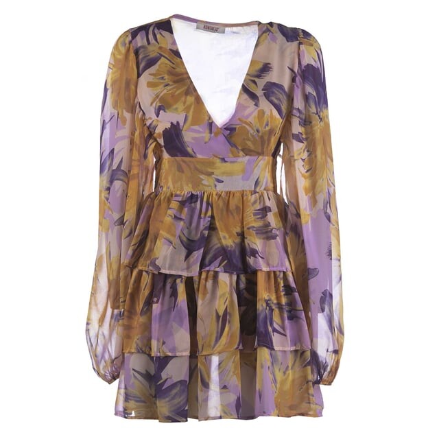 Платье с объемными рукавами и рюшами Kontatto, фиолетовый
Платье с объемными рукавами и рюшами Kontatto, фиолетовый