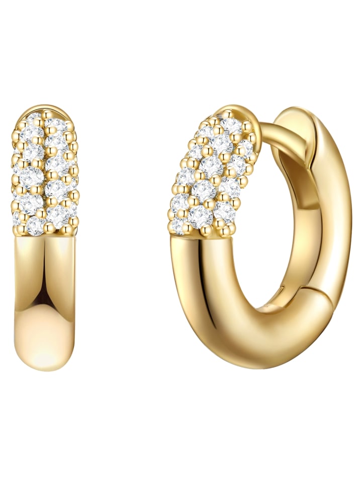 Glanzstücke München Серьги-кольца из стерлингового серебра с кубическим цирконием в оправе из желтого золота
Glanzstücke München Серьги-кольца из стерлингового серебра с кубическим цирконием в оправе из желтого золота