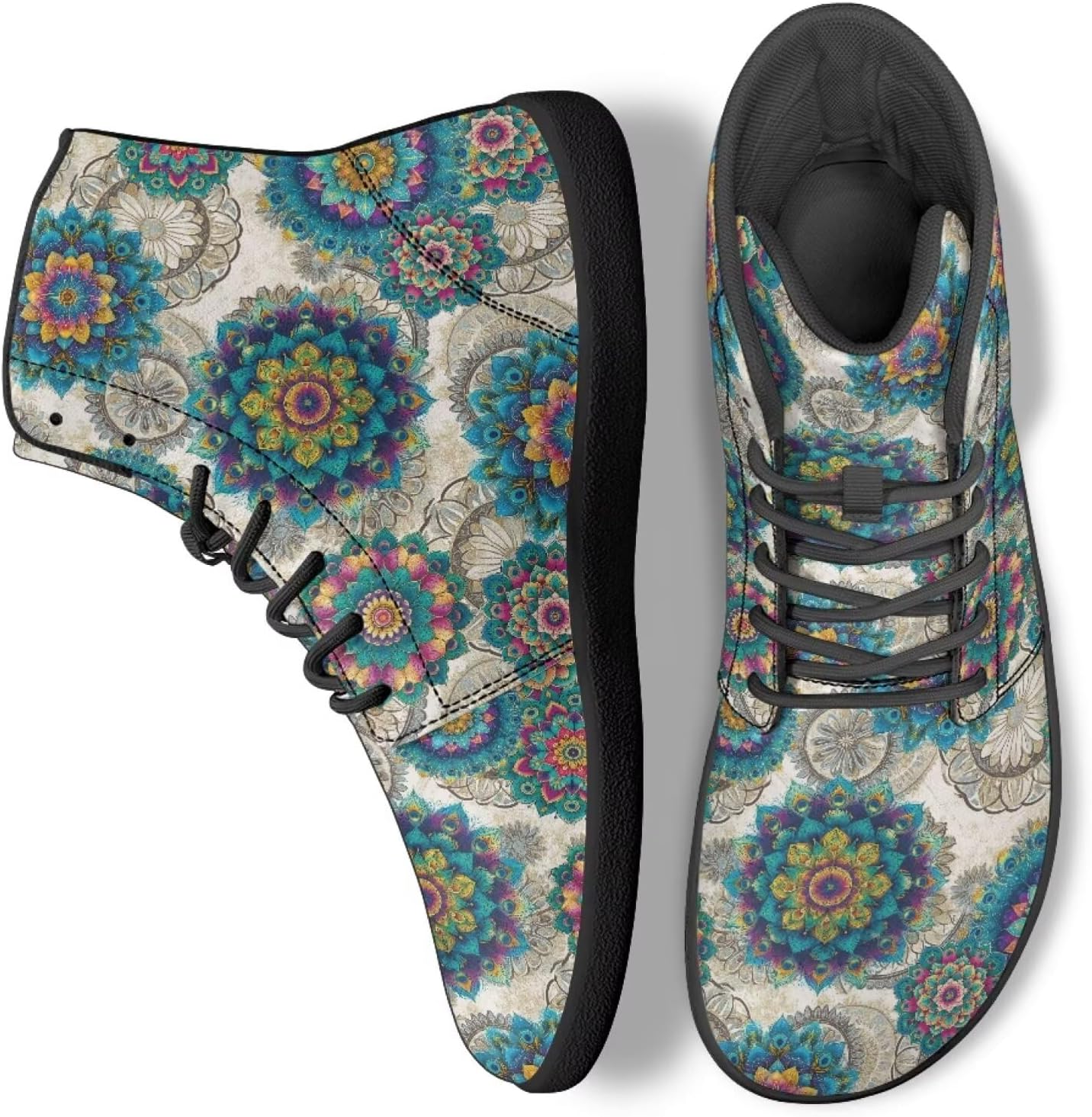 Женские бохо кроссовки с мандалой и цветочным узором, дышащие, высокие, для ходьбы, офиса и путешествий Ecaestolph, голубой
Женские бохо кроссовки с мандалой и цветочным узором, дышащие, высокие, для ходьбы, офиса и путешествий Ecaestolph, голубой