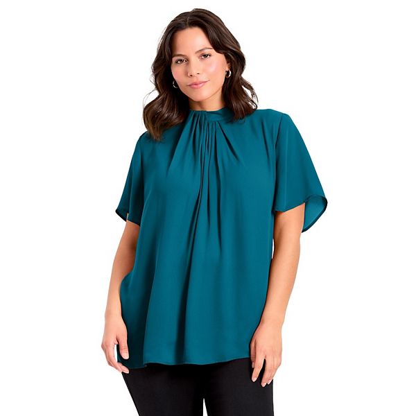 Блузка с закрученным передом и рукавами-крылышками для женщин plus size Avenue, Deep Teal
Блузка с закрученным передом и рукавами-крылышками для женщин plus size Avenue, Deep Teal