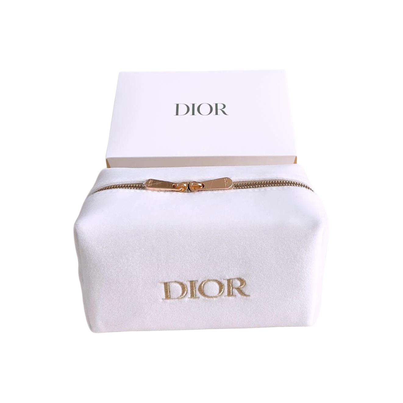 DIOR Сумка для макияжа White с логотипом вышивкой и текстурой замши
DIOR Сумка для макияжа White с логотипом вышивкой и текстурой замши