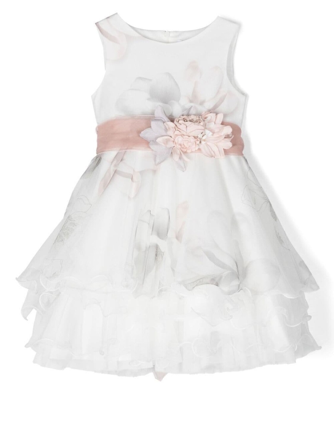 Mimilù платье без рукавов с цветочным принтом, белый
Mimilù платье без рукавов с цветочным принтом, белый