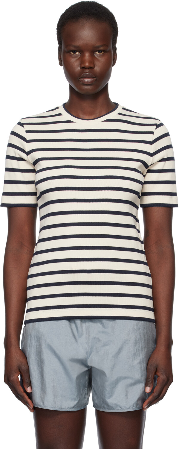 Футболка Jil Ander Off-White & Navy с круглым вырезом Jil Sander
Футболка Jil Ander Off-White & Navy с круглым вырезом Jil Sander