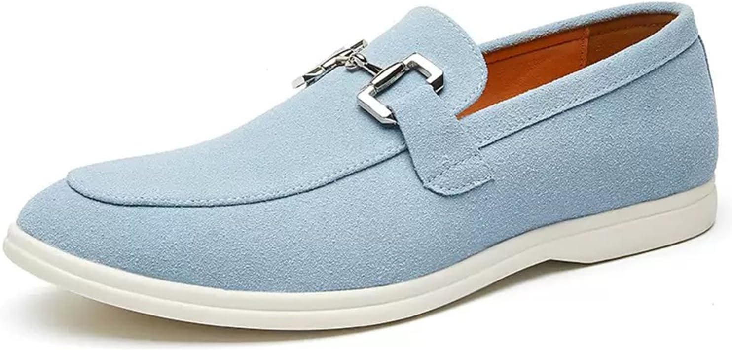 Мужские повседневные слипоны Dacnakby, классические замшевые лоферы с металлической серебристой пряжкой, белой подошвой, комфортные мокасины, плоская обувь, деловые туфли типа пенни
Мужские повседневные слипоны Dacnakby, классические замшевые лоферы с металлической серебристой пряжкой, белой подошвой, комфортные мокасины, плоская обувь, деловые туфли типа пенни