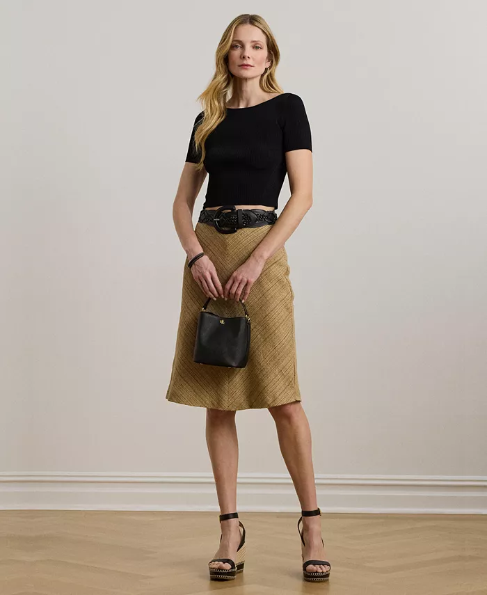 Женская юбка из льняного твида с узором «ёлочка» Lauren Ralph Lauren, коричневый
Женская юбка из льняного твида с узором «ёлочка» Lauren Ralph Lauren, коричневый