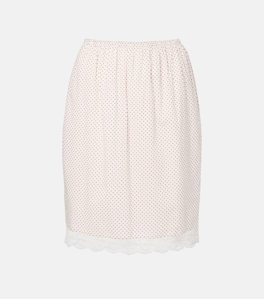 Мидская юбка из хлопка в горошек с кружевной отделкой Marlowe Posse, Cream & Red Polka Dot
Мидская юбка из хлопка в горошек с кружевной отделкой Marlowe Posse, Cream & Red Polka Dot