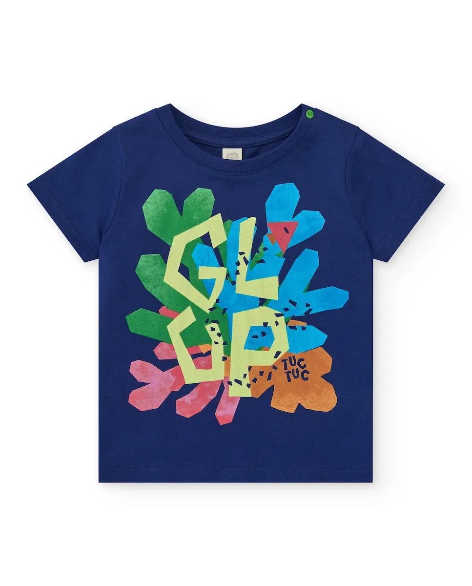 Детская футболка синяя с принтом спереди Tuc Tuc, темно-синий
Детская футболка синяя с принтом спереди Tuc Tuc, темно-синий