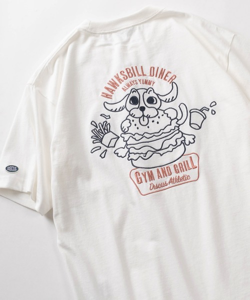 DISCUS Футболка унисекс из хлопковой смеси с вышитым принтом на спине, круглым вырезом и коротким рукавом, бренд DINER, белый
DISCUS Футболка унисекс из хлопковой смеси с вышитым принтом на спине, круглым вырезом и коротким рукавом, бренд DINER, белый