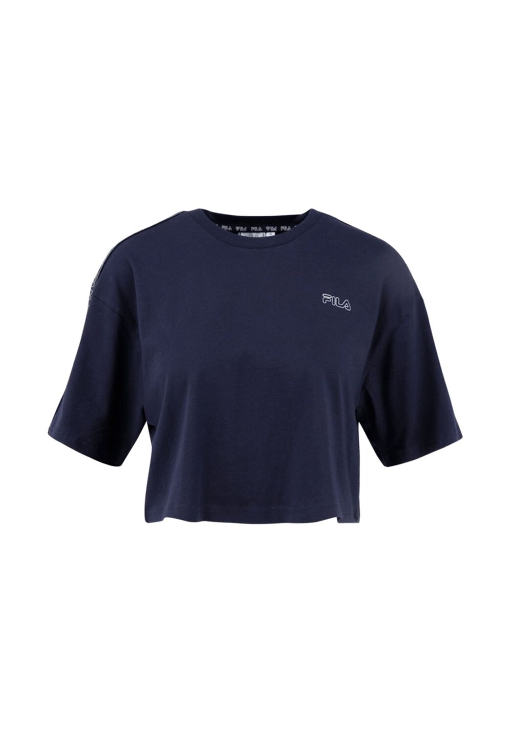 Женская футболка MARI - укороченная футболка, круглый вырез, круглый вырез, короткие рукава, логотип FILA, темно-синий
Женская футболка MARI - укороченная футболка, круглый вырез, круглый вырез, короткие рукава, логотип FILA, темно-синий