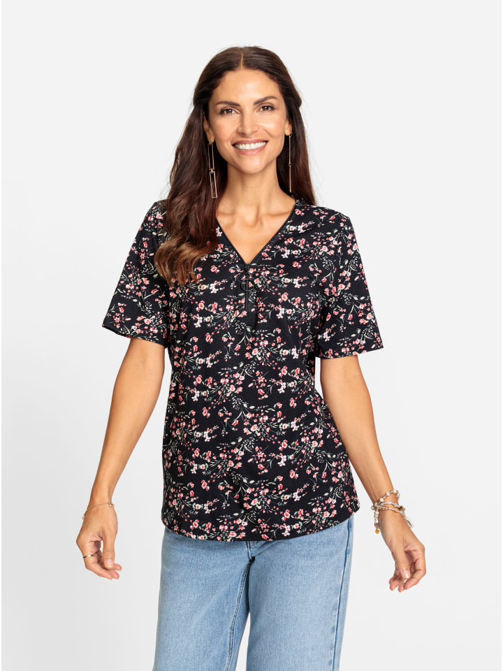 Рубашка с короткими рукавами в черно-светло-розовый узор. WITT WEIDEN
Рубашка с короткими рукавами в черно-светло-розовый узор. WITT WEIDEN