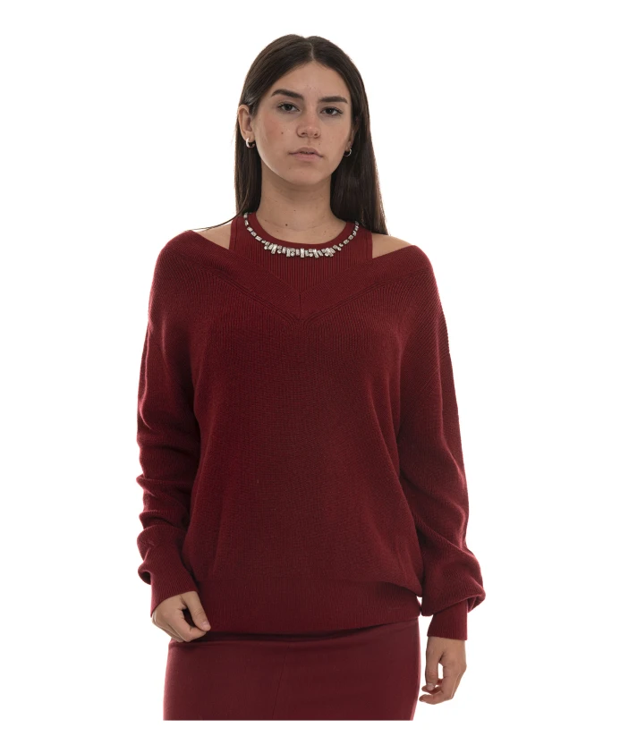 Свитер с вышивкой стразами Liu Jo, красный
Свитер с вышивкой стразами Liu Jo, красный