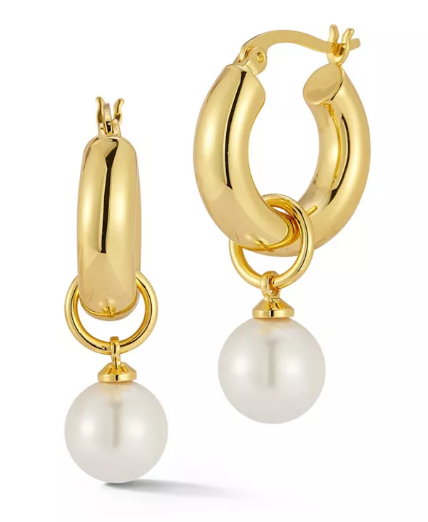 Позолоченные серьги-кольца с жемчугом Rachel Zoe, gold
Позолоченные серьги-кольца с жемчугом Rachel Zoe, gold