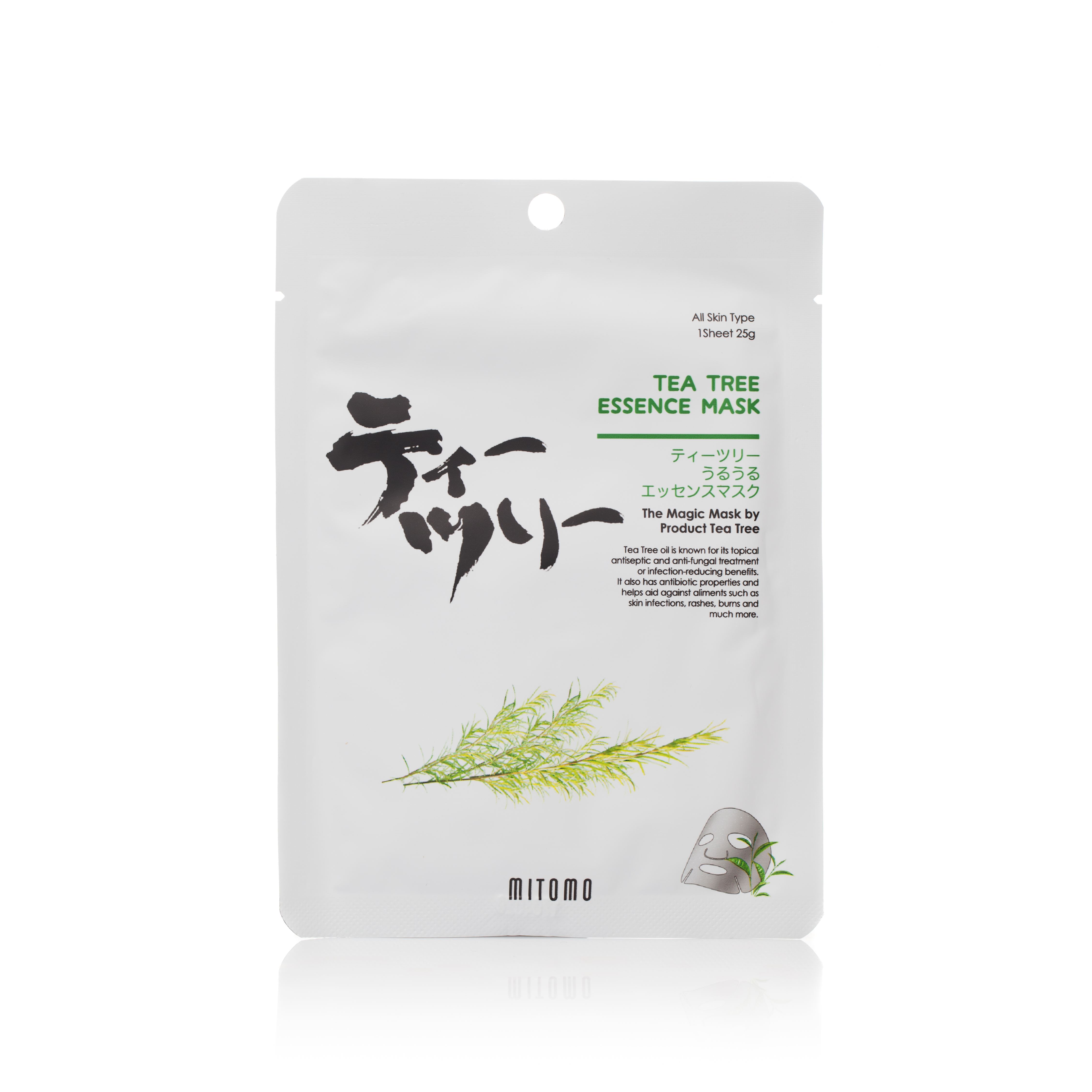 Маска для лица с маслом чайного дерева tea tree essence mask Mitomo, количество 1 шт.
Маска для лица с маслом чайного дерева tea tree essence mask Mitomo, количество 1 шт.