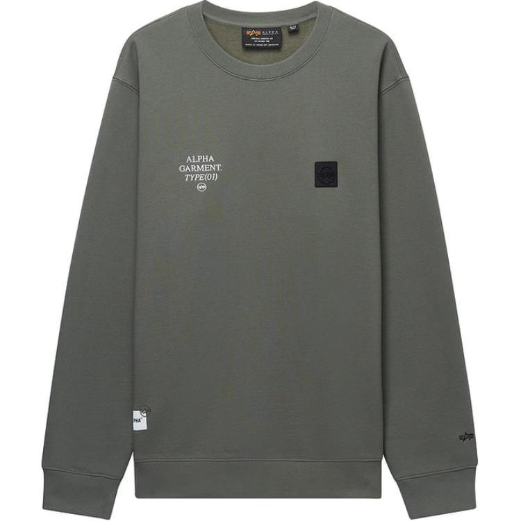 Свитшот с логотипом на груди Alpha Industries, зеленый
Свитшот с логотипом на груди Alpha Industries, зеленый