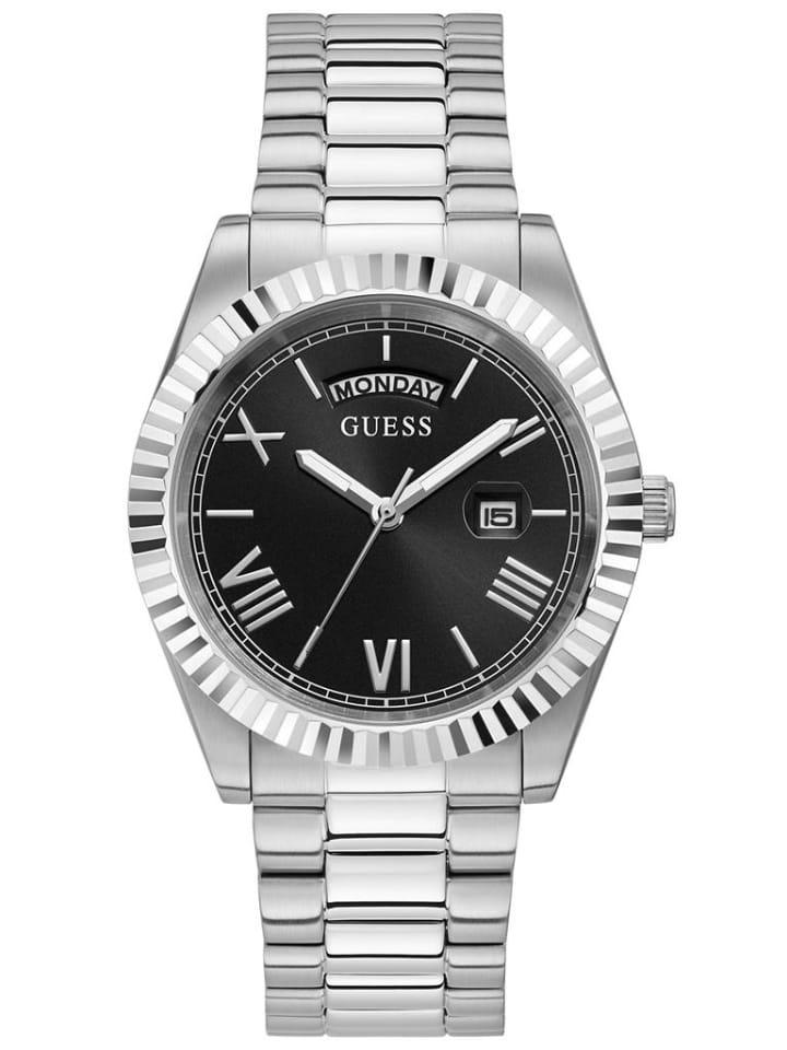 Guess Мужские аналоговые часы серебристого цвета
Guess Мужские аналоговые часы серебристого цвета