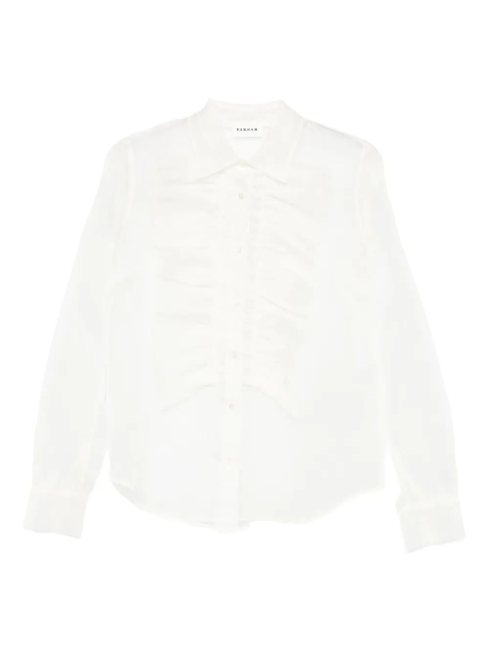 Шелковая рубашка с оборками P.A.R.O.S.H., белый
Шелковая рубашка с оборками P.A.R.O.S.H., белый