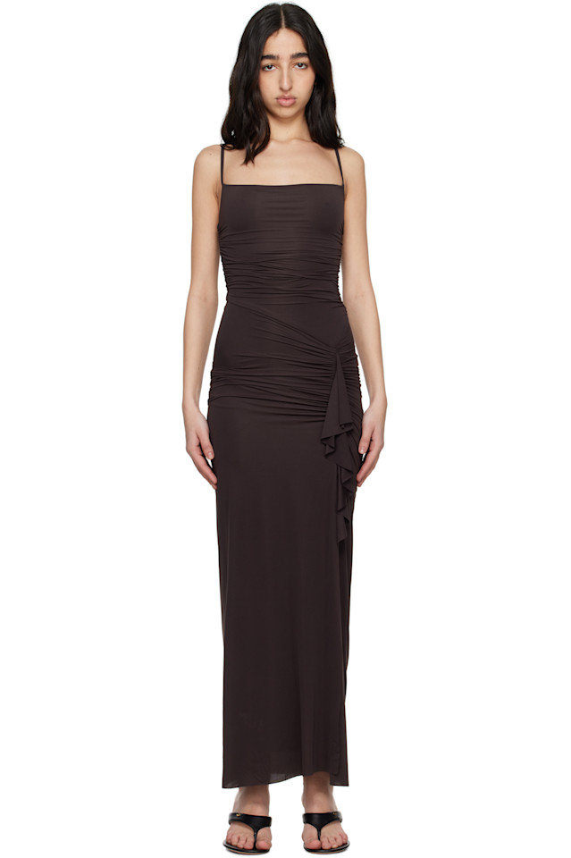 Платье макси с рюшами Nara Bec + Bridge, коричневый
Платье макси с рюшами Nara Bec + Bridge, коричневый