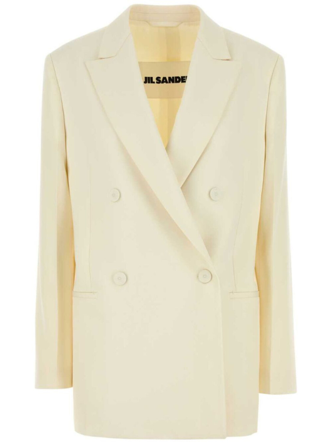 Двубортный пиджак из шерсти Jil Sander, нейтральный цвет
Двубортный пиджак из шерсти Jil Sander, нейтральный цвет