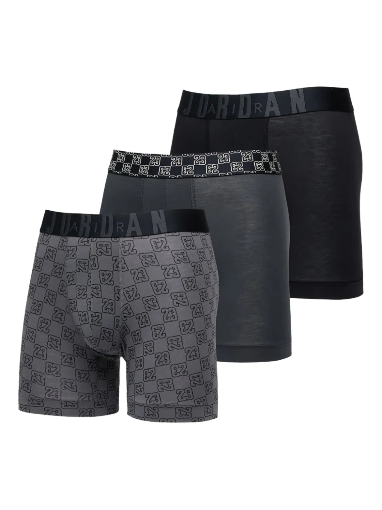 Jordan комплект из трех боксеров с монограммой, черный
Jordan комплект из трех боксеров с монограммой, черный