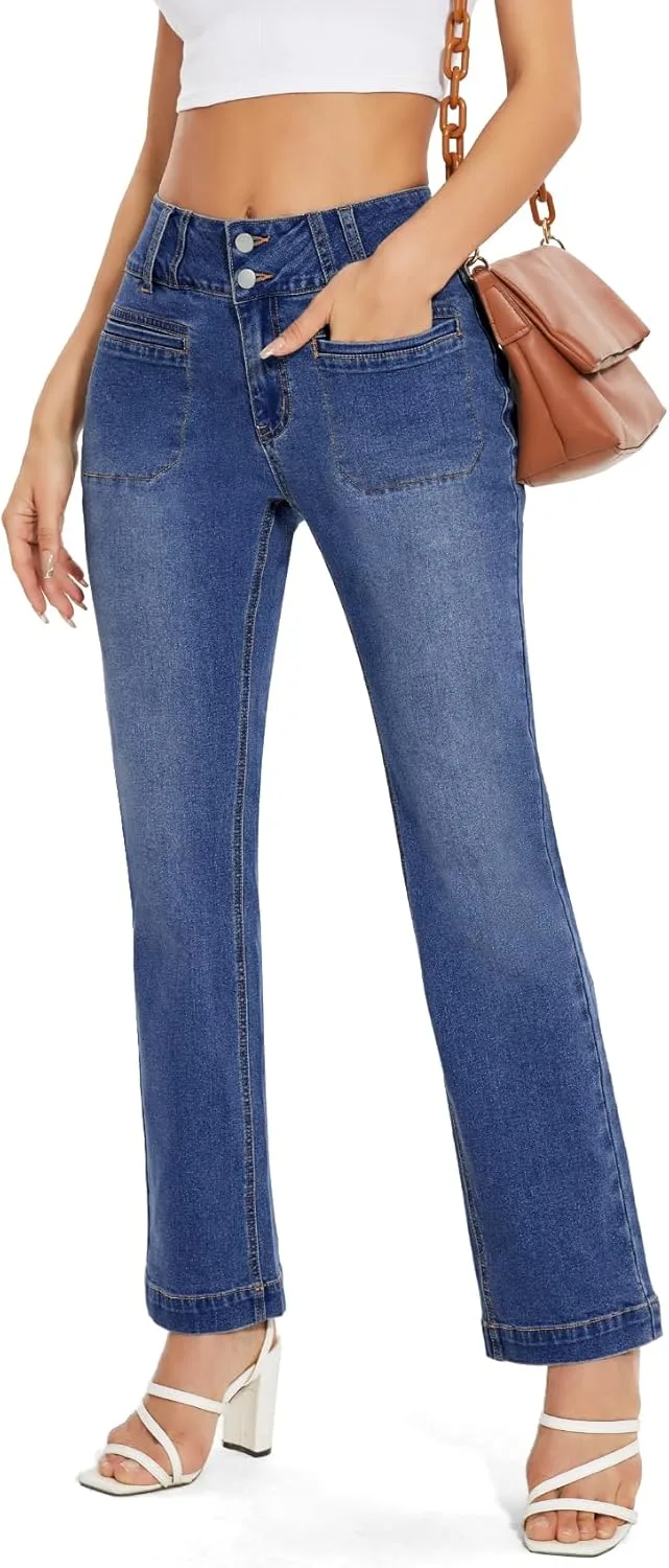 SEASUM джинсы Bell Bottom для женщин Mid Waisted Flare Bootcut Stretchy
SEASUM джинсы Bell Bottom для женщин Mid Waisted Flare Bootcut Stretchy