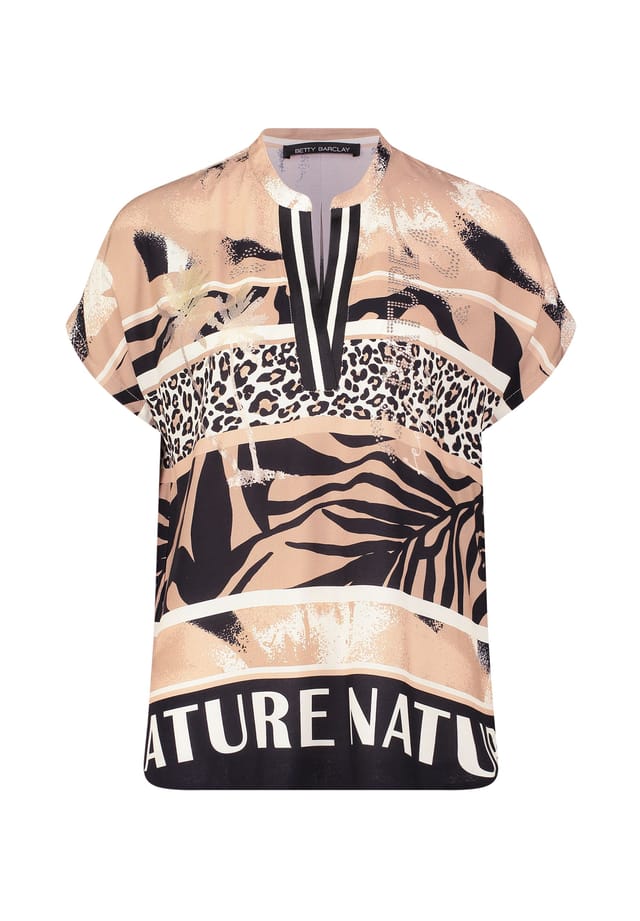 Длинная блузка с воротником-стойкой Betty Barclay, мультиколор
Длинная блузка с воротником-стойкой Betty Barclay, мультиколор