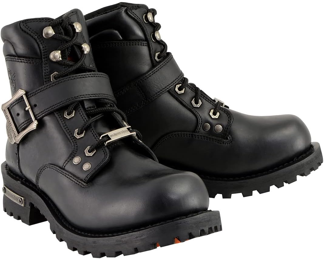 Классические мужские байкерские ботинки Milwaukee Leather широкого размера, черная кожа, шнуровка, 15 см с боковой пряжкой MBM9010W - 13W Milwaukee Leather
Классические мужские байкерские ботинки Milwaukee Leather широкого размера, черная кожа, шнуровка, 15 см с боковой пряжкой MBM9010W - 13W Milwaukee Leather
