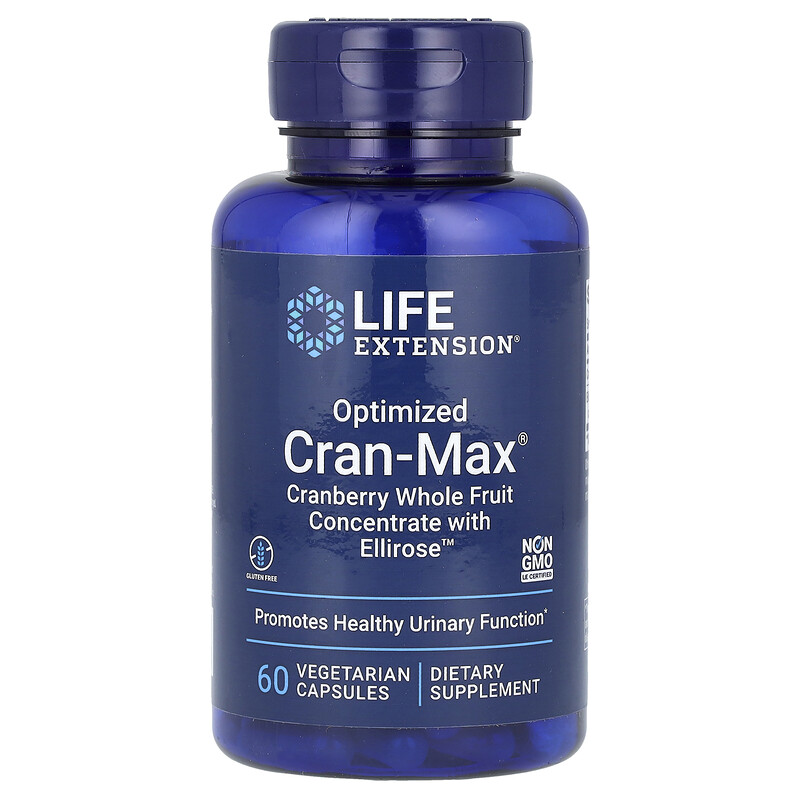 Life Extension, Optimized Cran-Max, концентрат из цельных ягод клюквы с Ellirose, 60 вегетарианских капсул
Life Extension, Optimized Cran-Max, концентрат из цельных ягод клюквы с Ellirose, 60 вегетарианских капсул